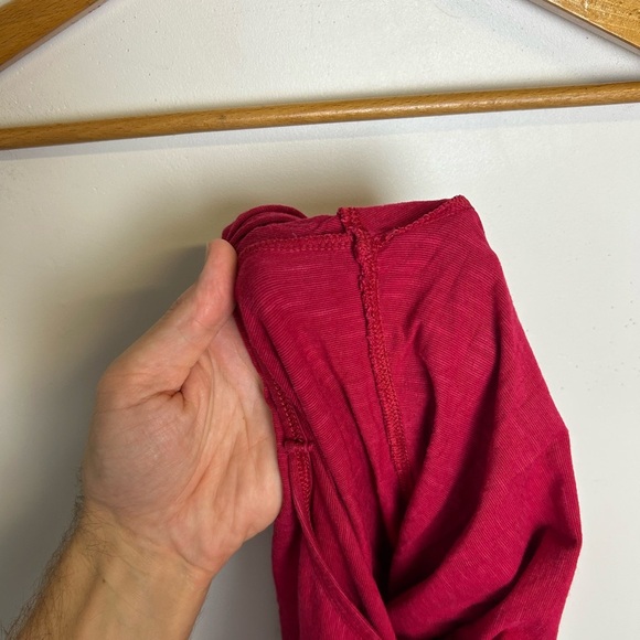 Toad & Co Organic Cotton Women's Red V-Neck Top Blouse Size S Casual outdoor - Picture 10 of 11